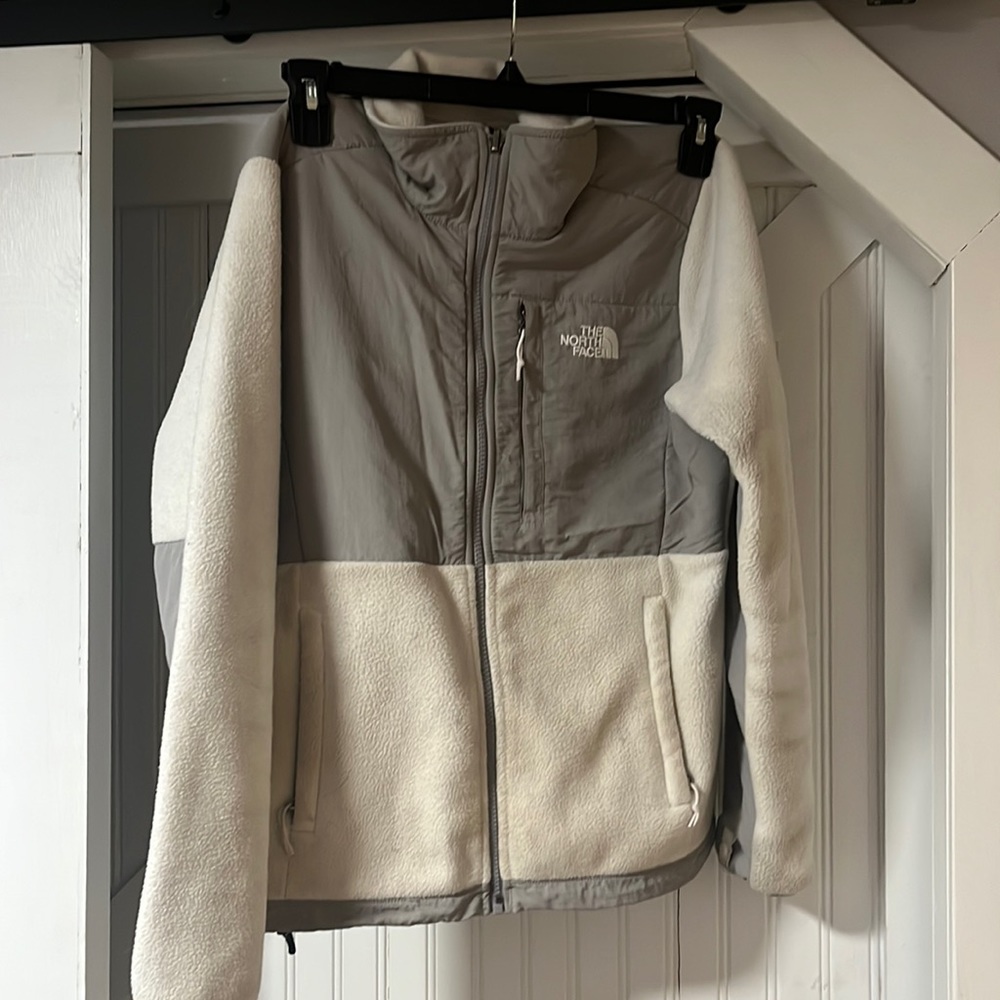 North face cream colored small polartec jacket.